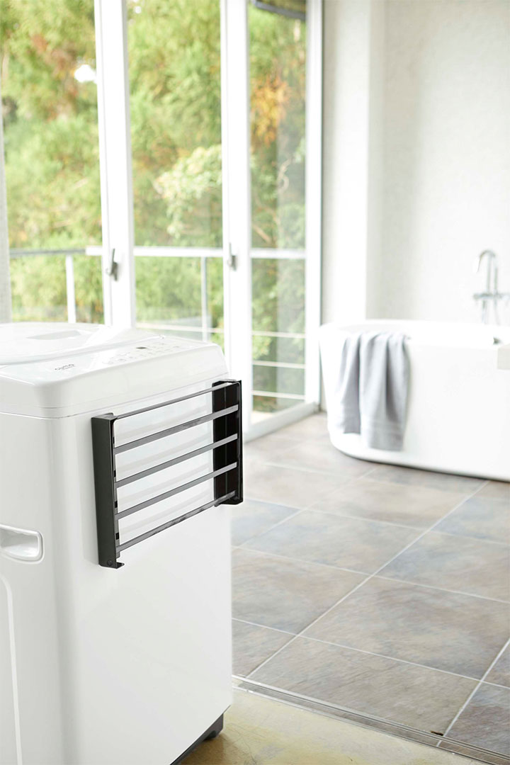 洗濯機横マグネット折り畳み棚 タワー ホワイト