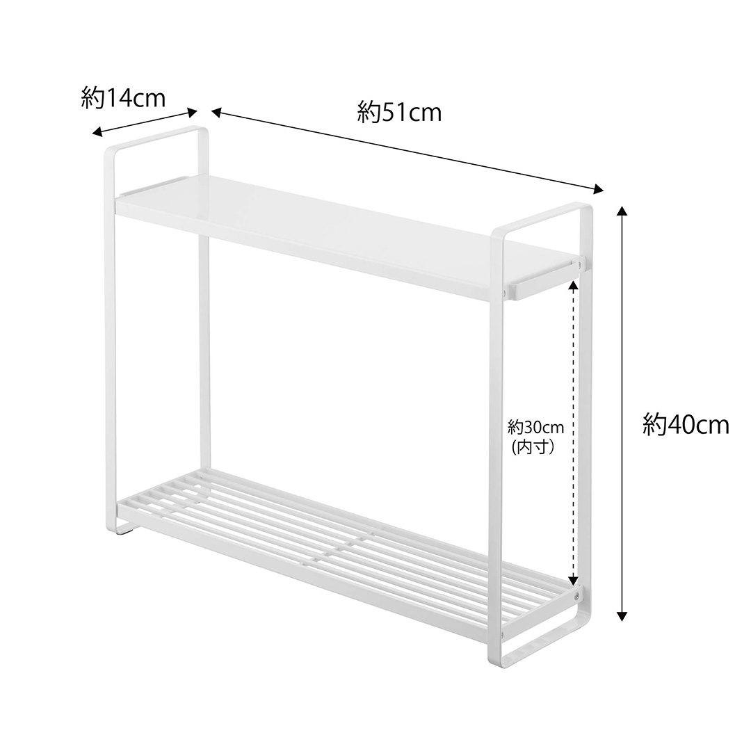コンロ横ラック2段 タワー ブラック