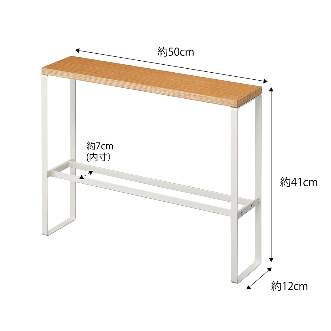 天板付きスリッパラック タワー ホワイト