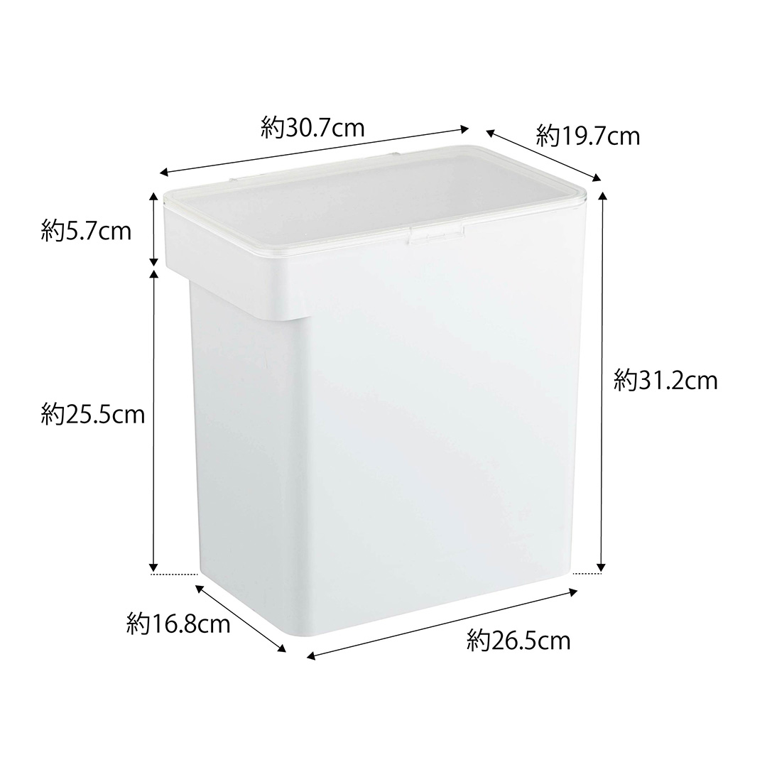 密閉米びつ タワー 10kg 計量カップ付 ホワイト