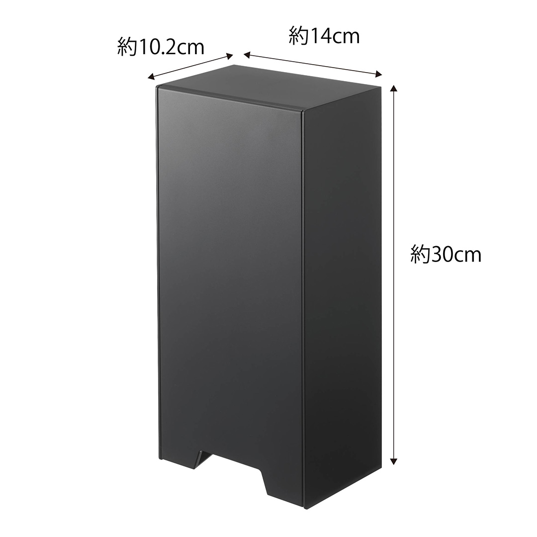 ツーウェイレジ袋ストッカー タワー ブラック