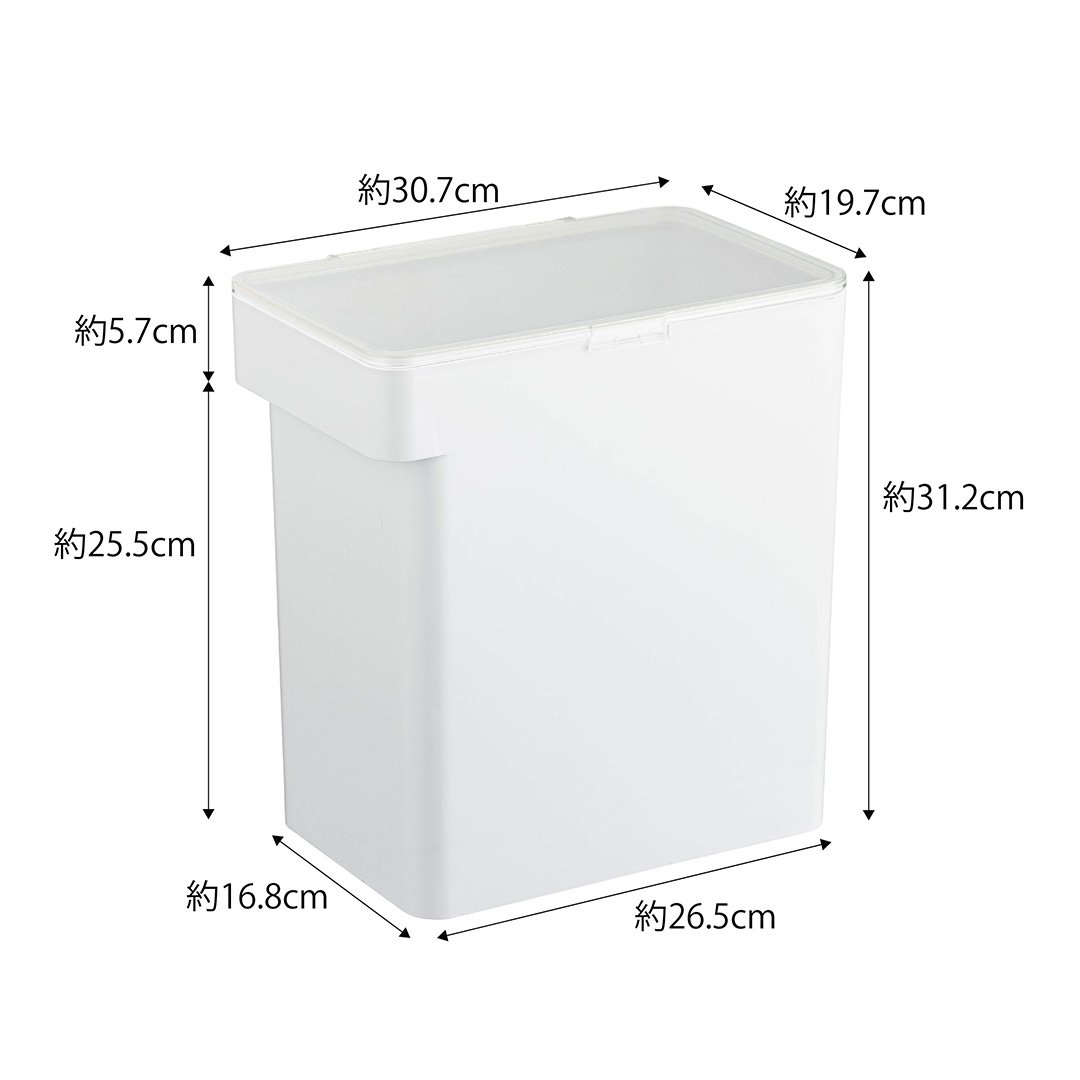 密閉ペットフードストッカー タワー 6.5kg 計量カップ付 ホワイト