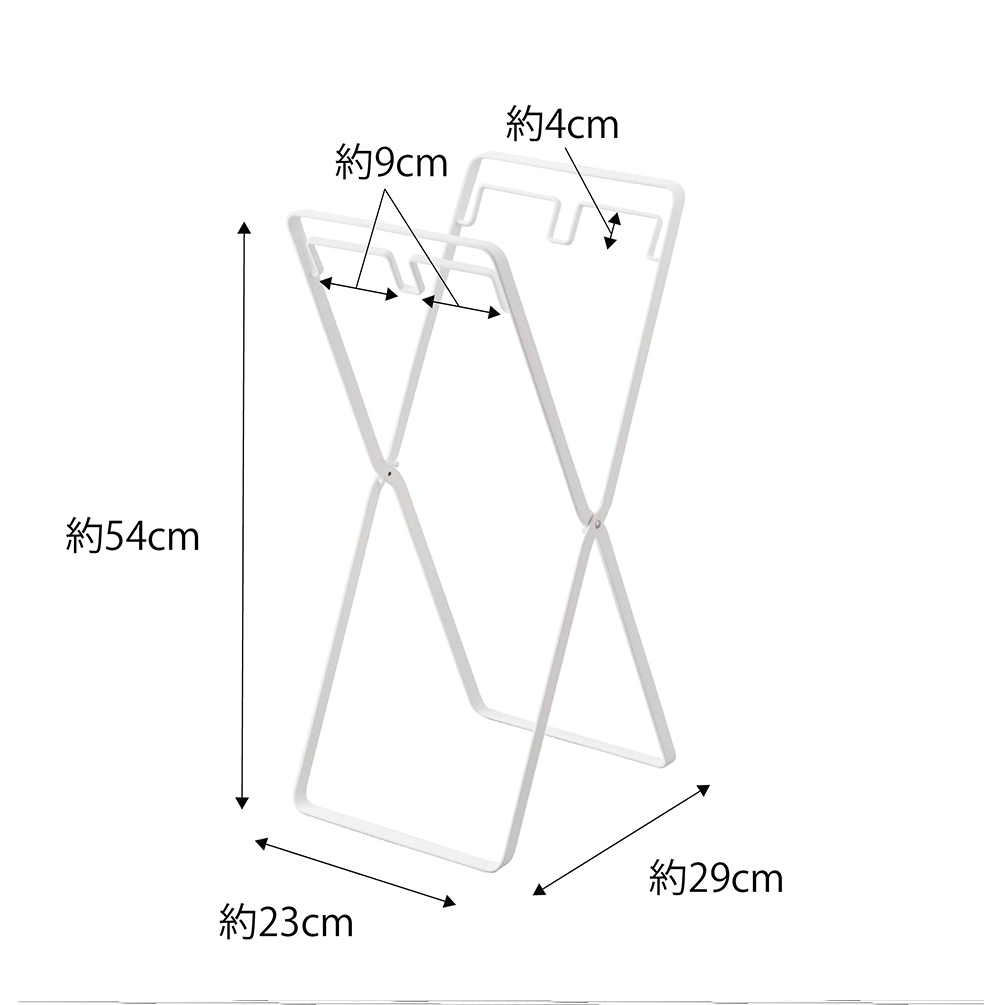 レジ袋2連&30Lゴミ袋スタンド タワー ブラック