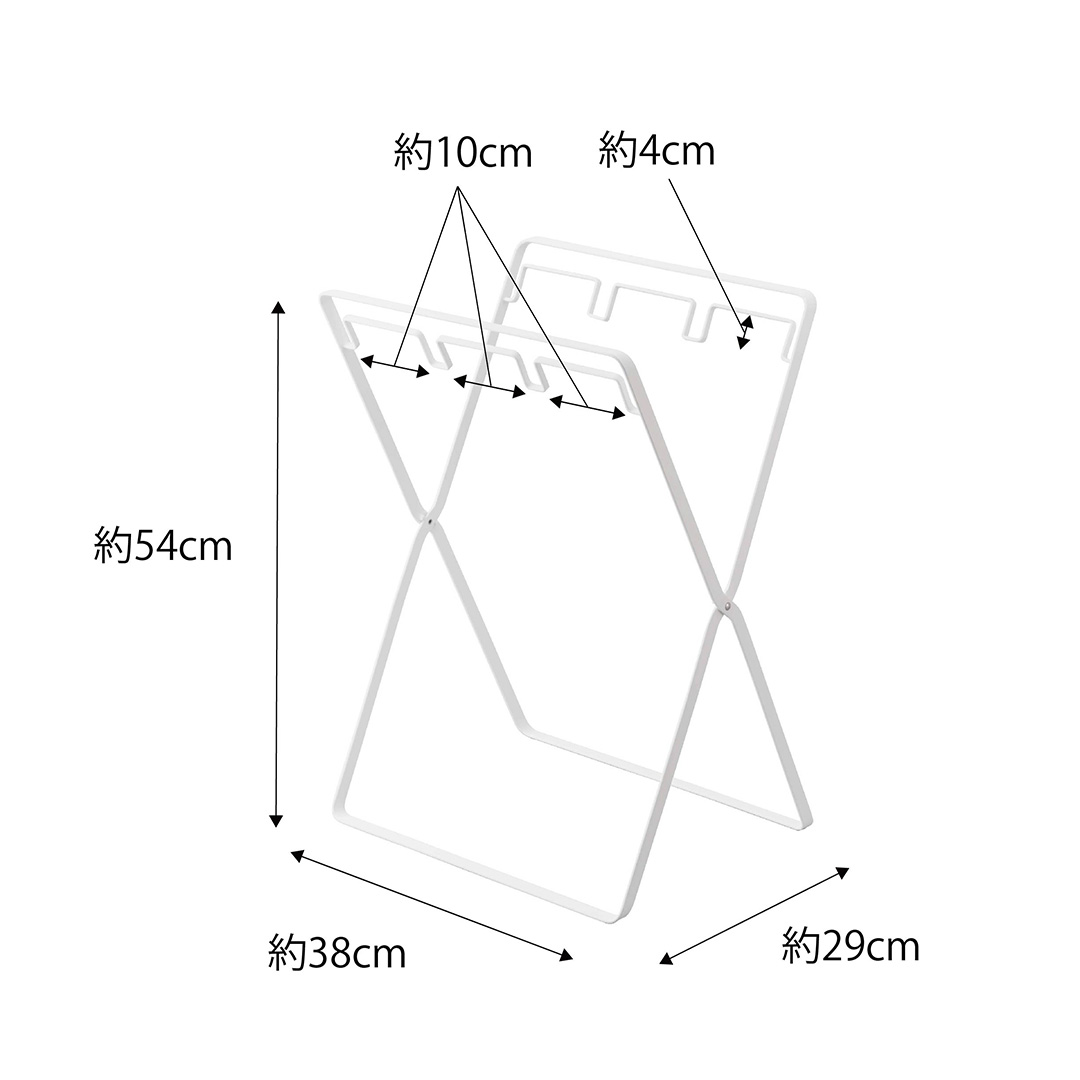 レジ袋3連＆45Lゴミ袋スタンド タワー ホワイト