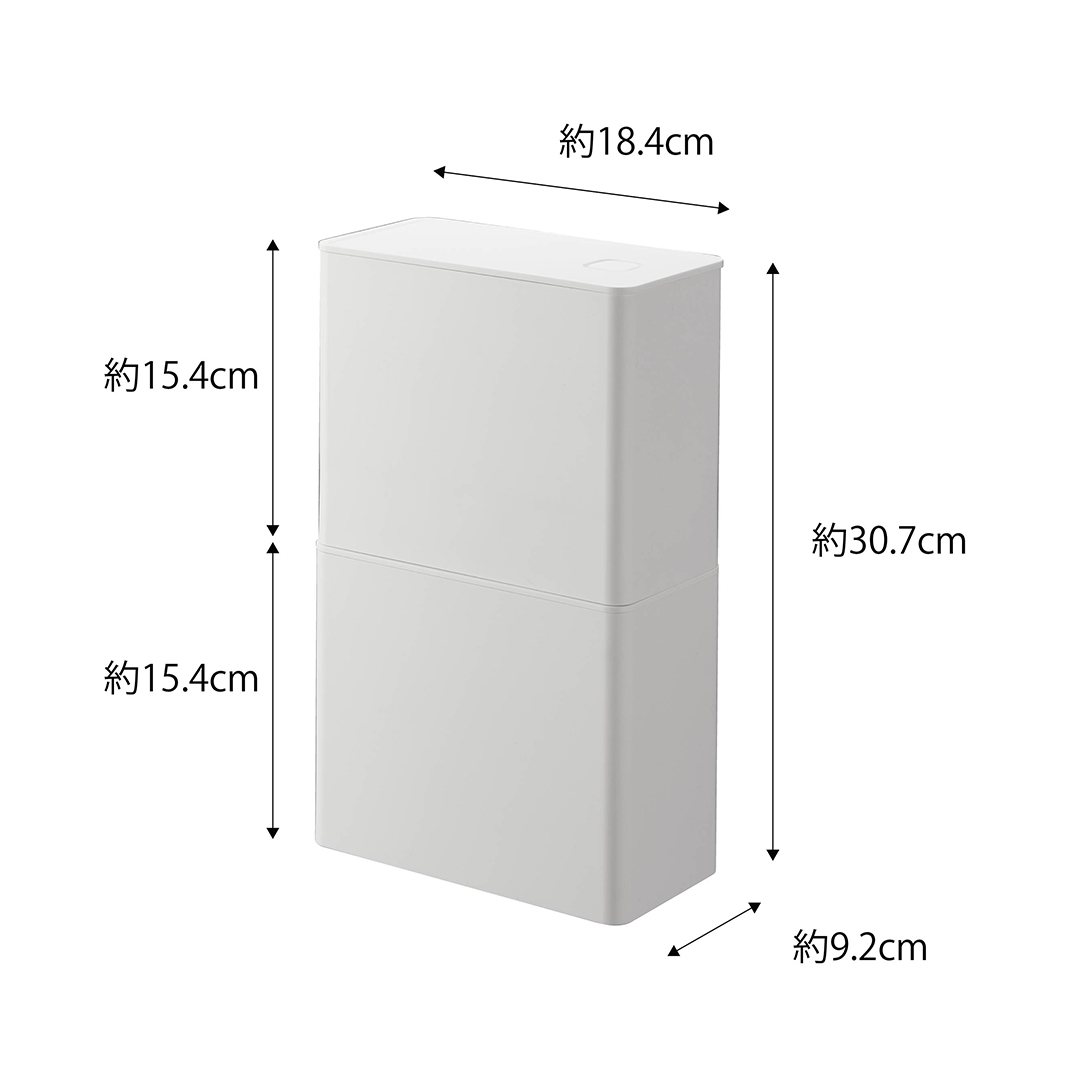バルブ付き密閉コーヒーキャニスター＆フィルター収納ケース タワー ホワイト