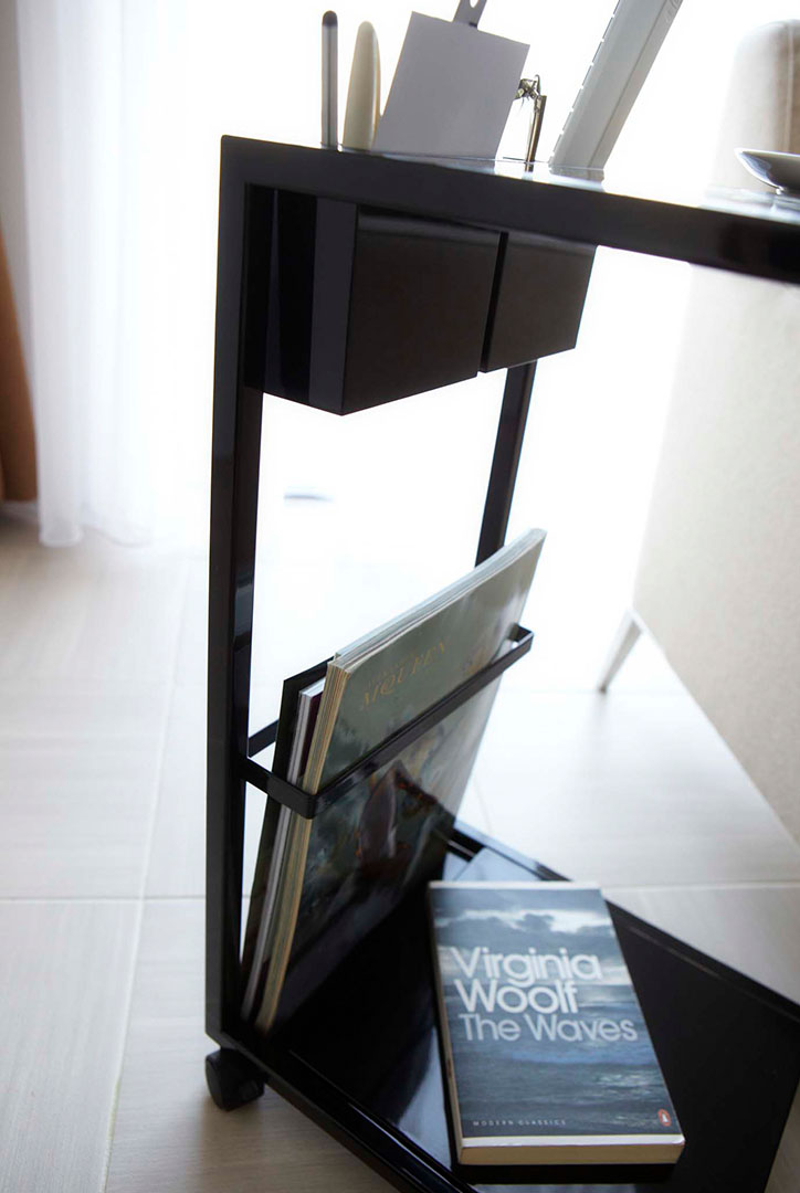 サイドテーブルワゴン タワー ホワイト