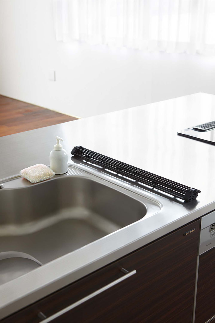 折り畳み水切りラック タワー L ホワイト