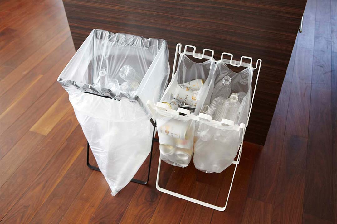 ゴミ袋&レジ袋スタンド タワー ホワイト