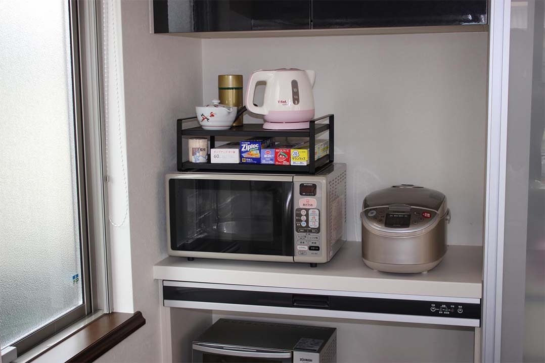 レンジ上ラック タワー ホワイト