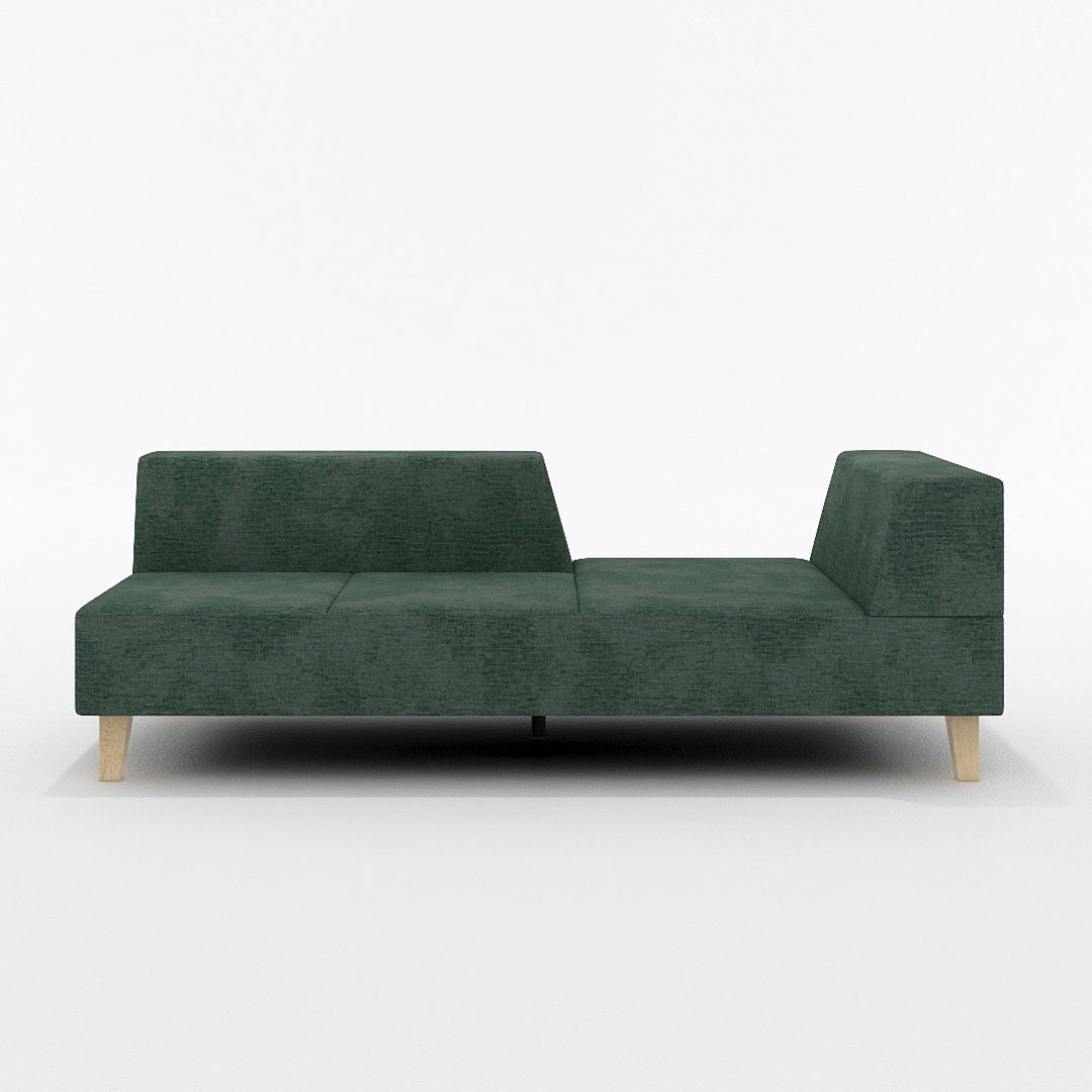 PIVO 2.5人掛け 左肘付(脚カラー:ナチュラル) GROUP4-HUダークグリーン