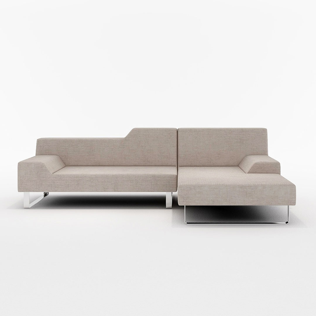 SIESTA カウチ 左側（脚カラー：クロムメッキ） GROUP4-HUサンドベージュ