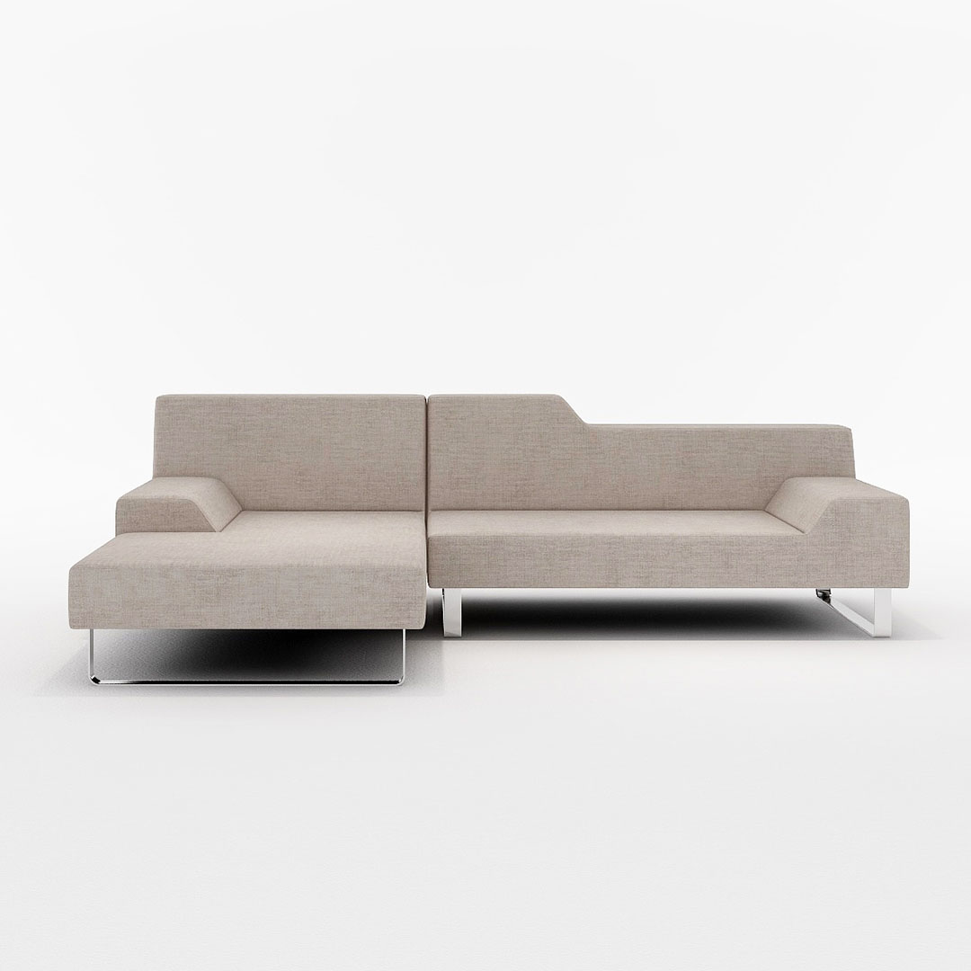 SIESTA カウチ 右側（脚カラー：クロムメッキ） GROUP4-HUサンドベージュ