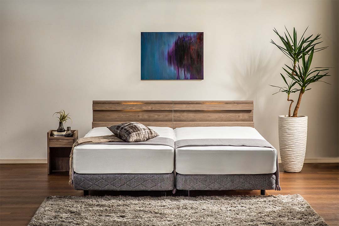 ※マットレスは別売りとなります。※シングルサイズを並べた場合の写真です。