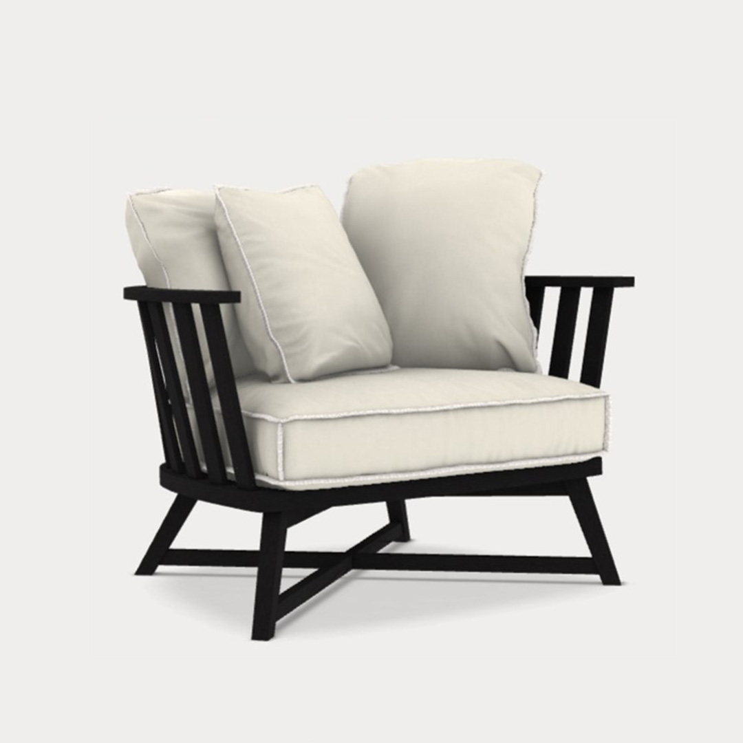 GRAY07ラウンジチェア(脚カラー:ブラック) linobianco