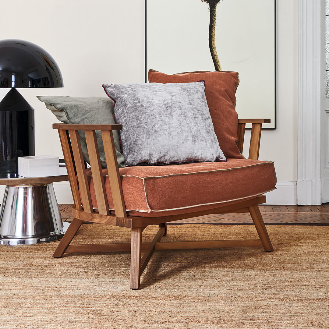 GRAY07ラウンジチェア(脚カラー:ウォールナットナチュラル) Crow