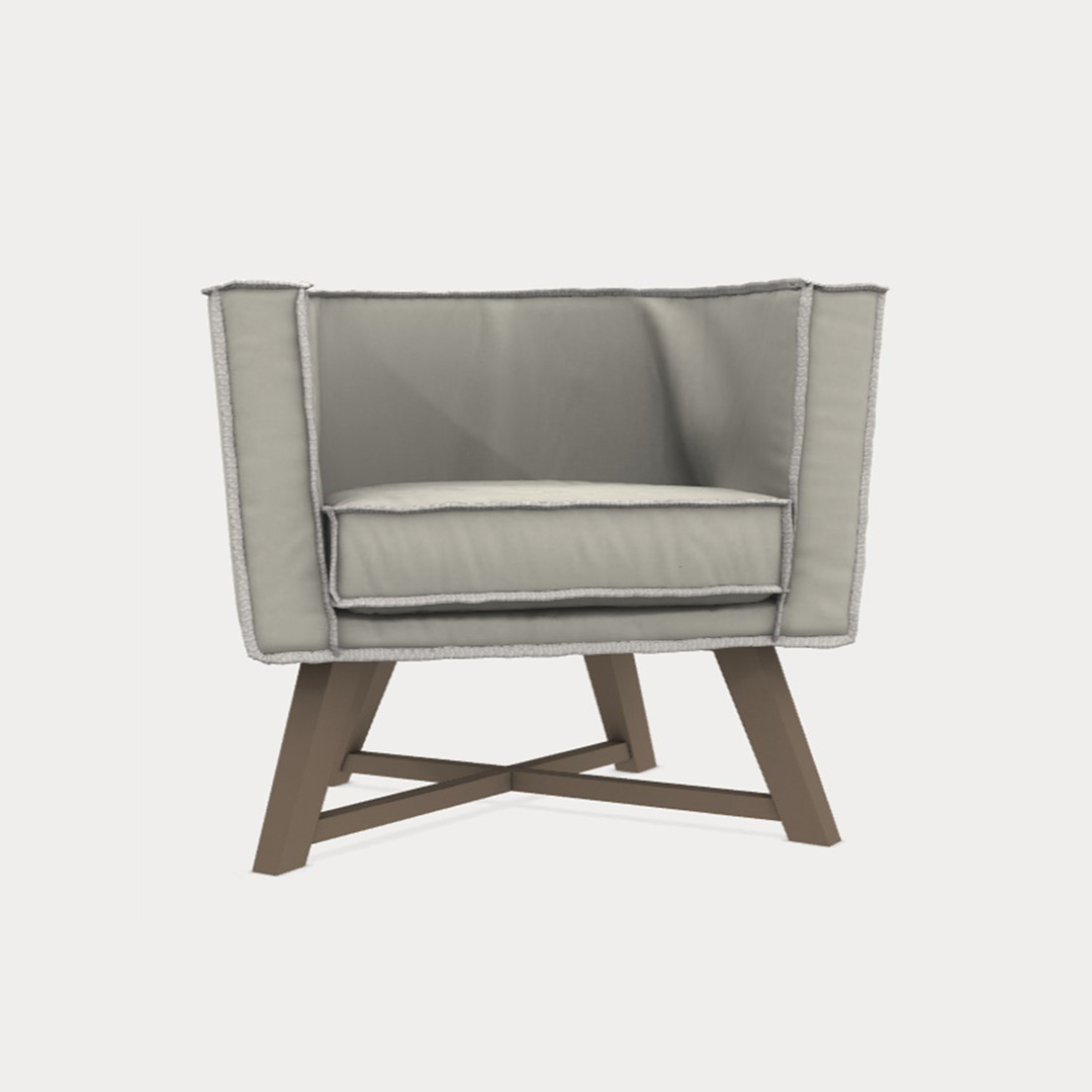 GRAY08ラウンジチェア(脚カラー:ダブグレー) linobianco