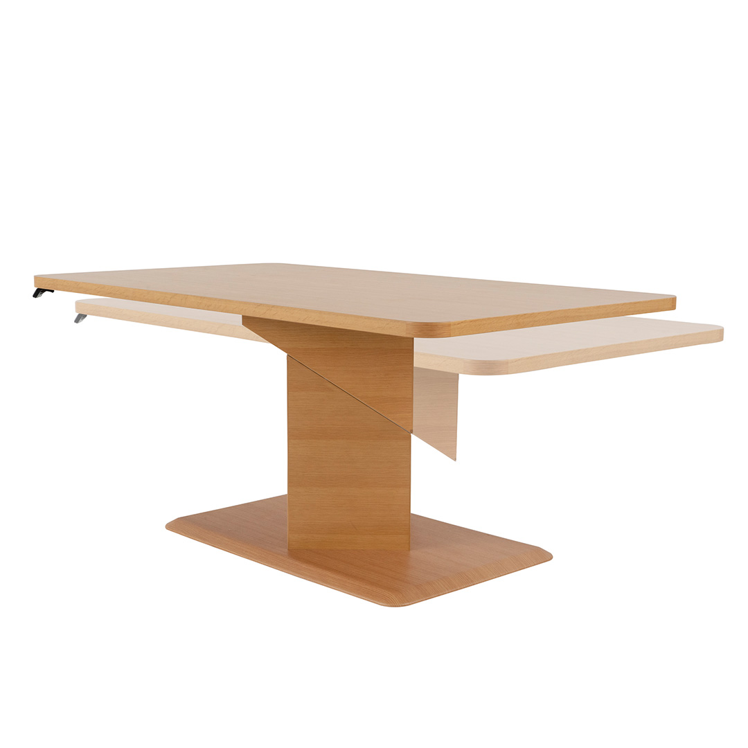 F&B スライドアップテーブル ナチュラルオ－ク