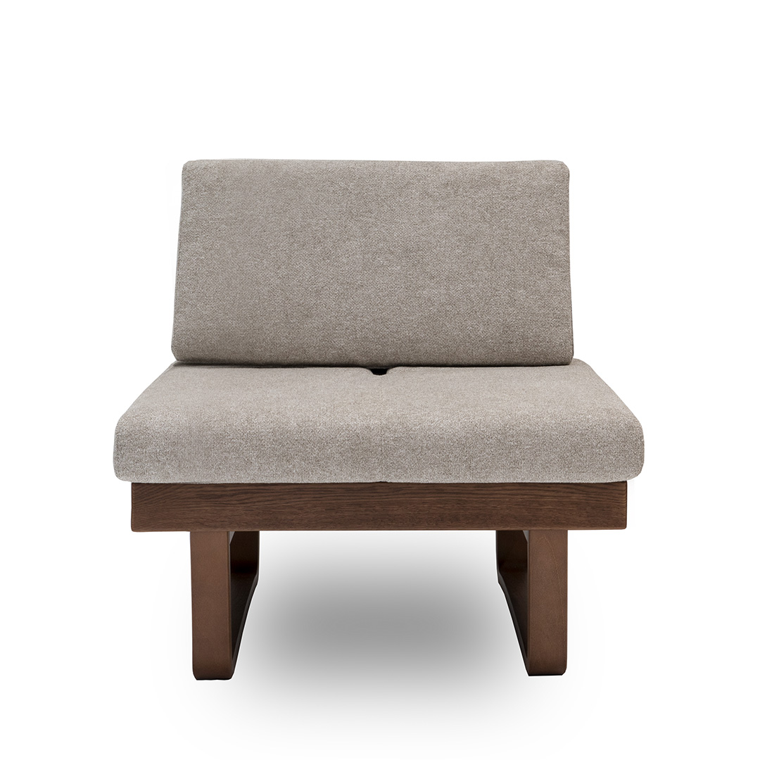 F&BW １人用ダイニングソファ ラルク モカ