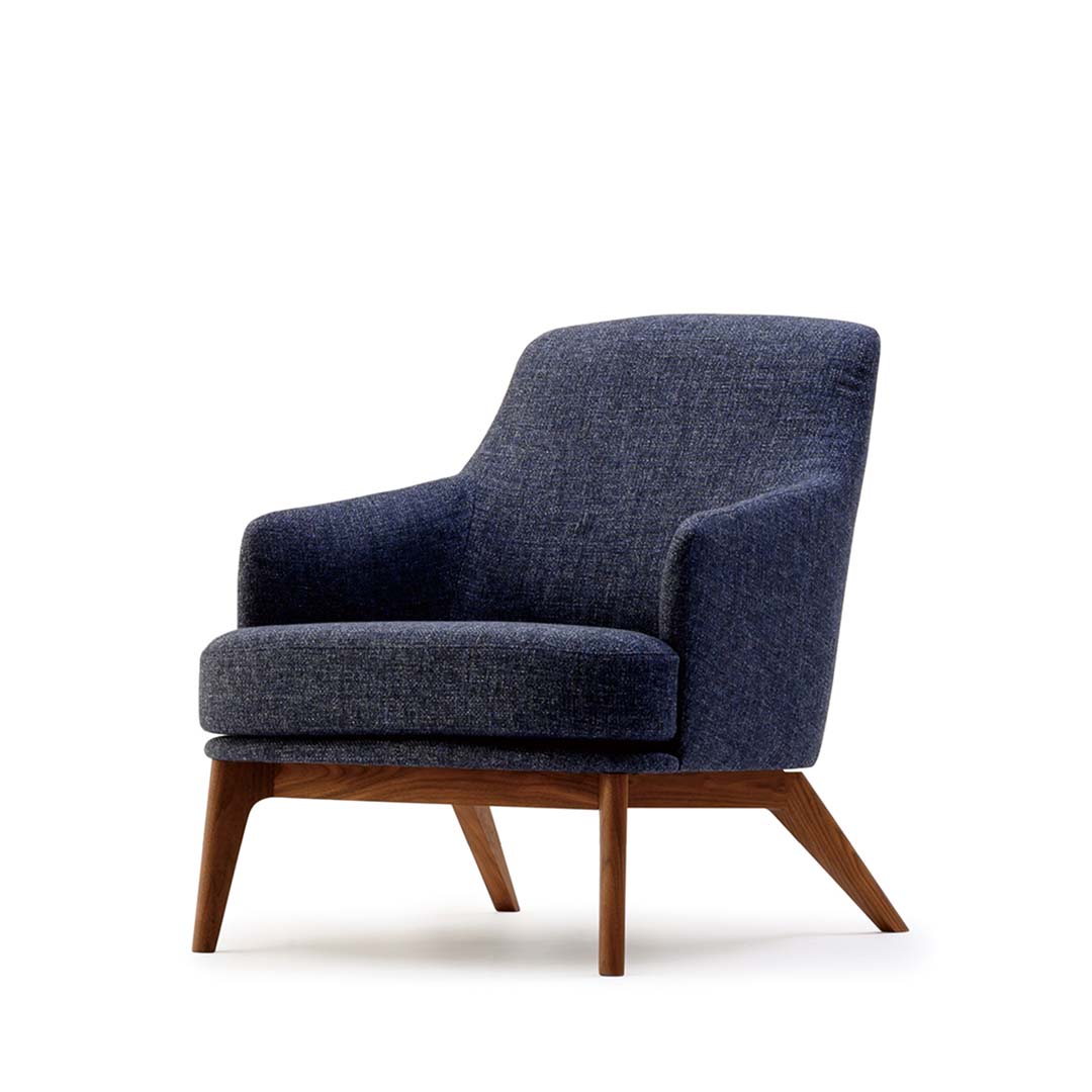 SALA ラウンジチェア ローバック(脚カラー:ウォールナット) F3G01 ライトグレー