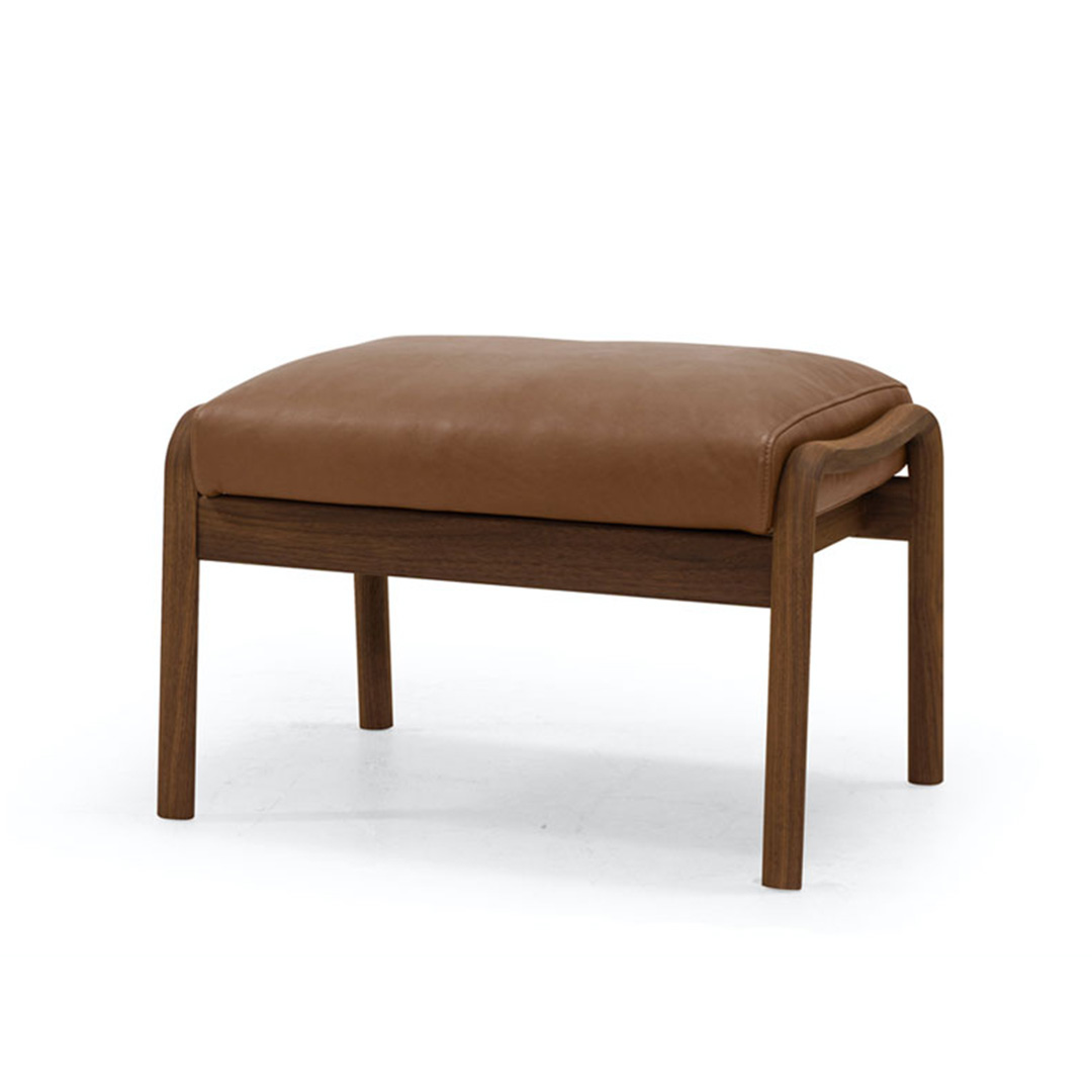 ブループリントスツール&オットマン(脚カラー:ウォールナット) RANK8 PATINA(ダークブラウン)