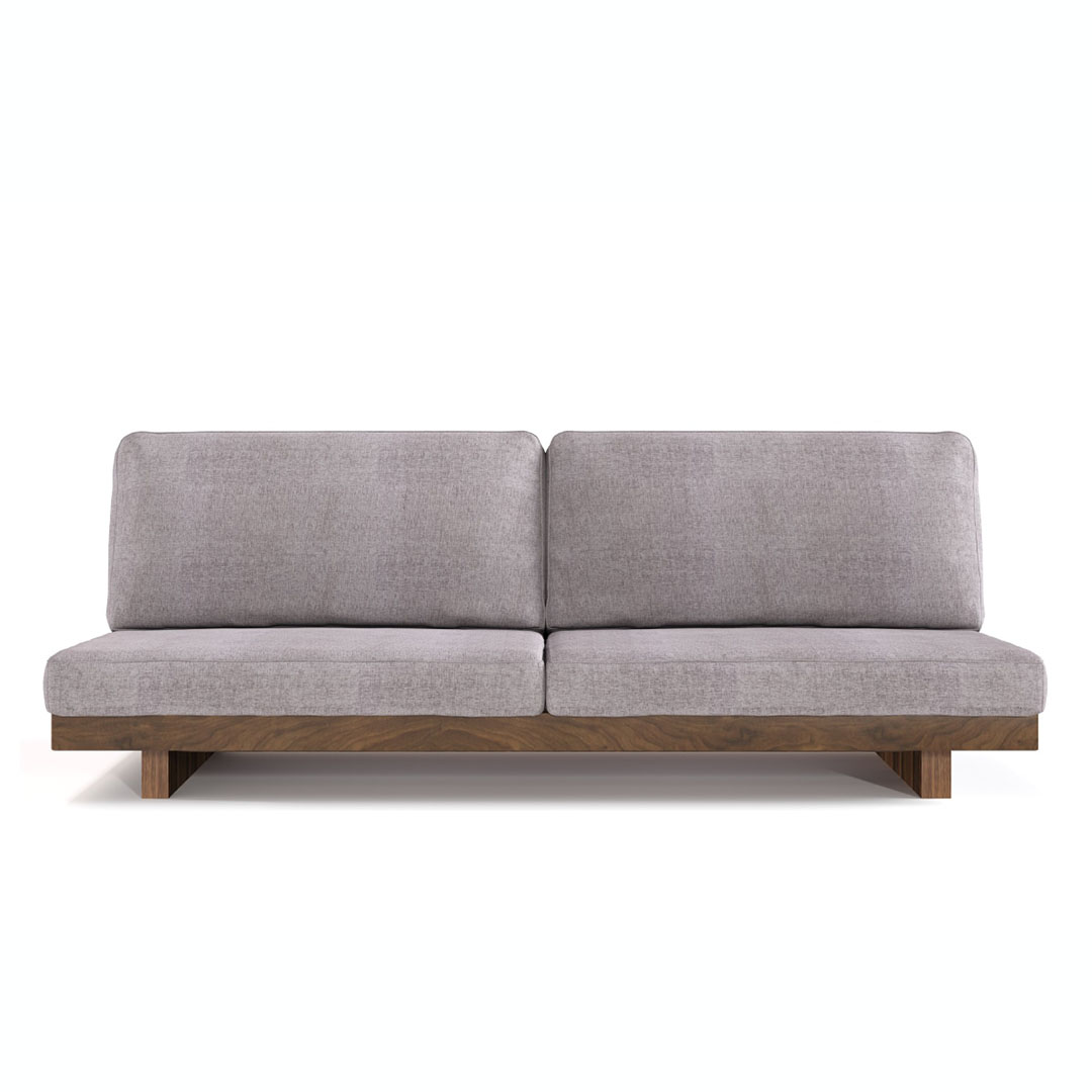 デニッシュソファ 3シーター W180（脚カラー：ウォールナット） RANK3 FLORUS（シルバー）