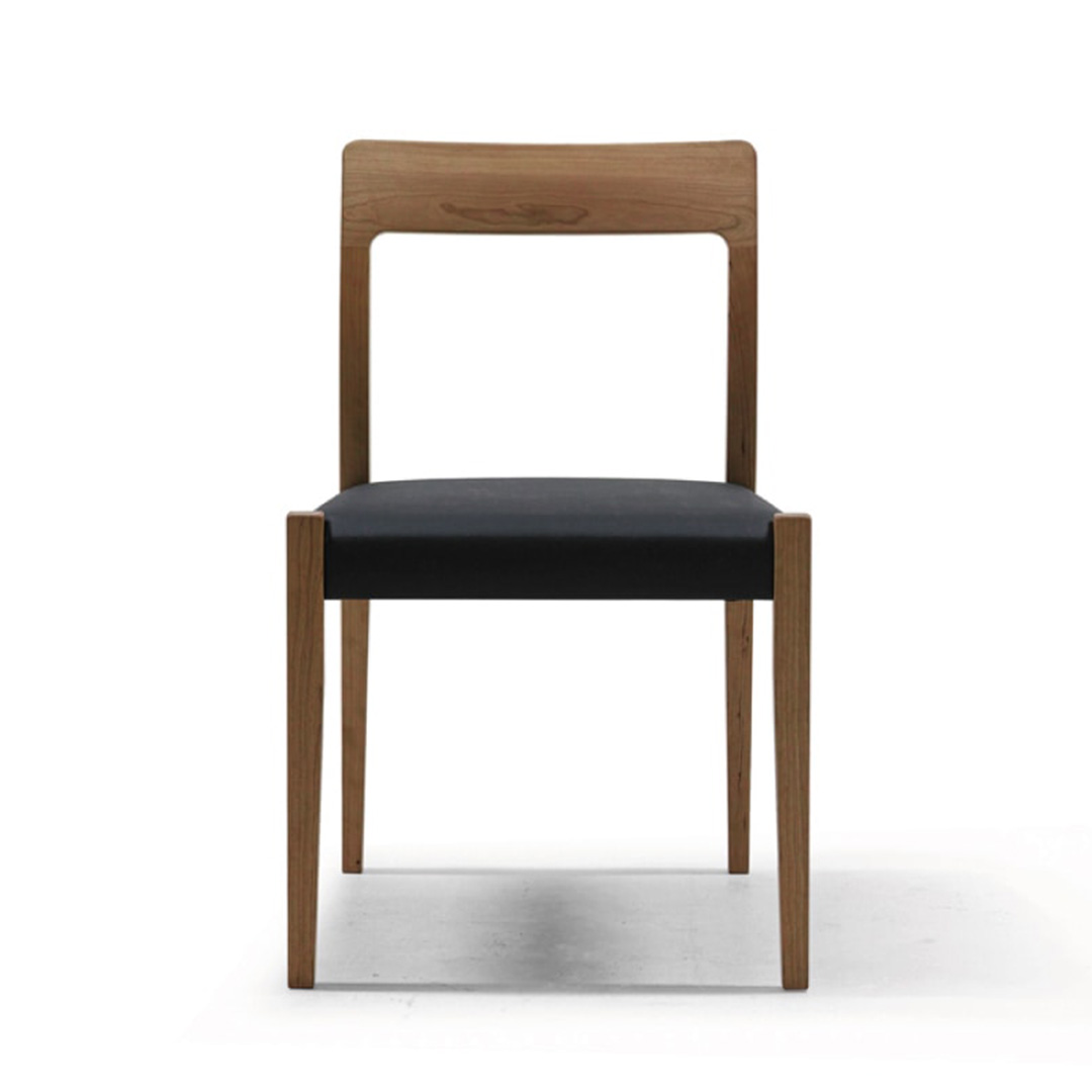 TRチェア(脚カラー:ウォールナット) PVC UP1105(ブラック)