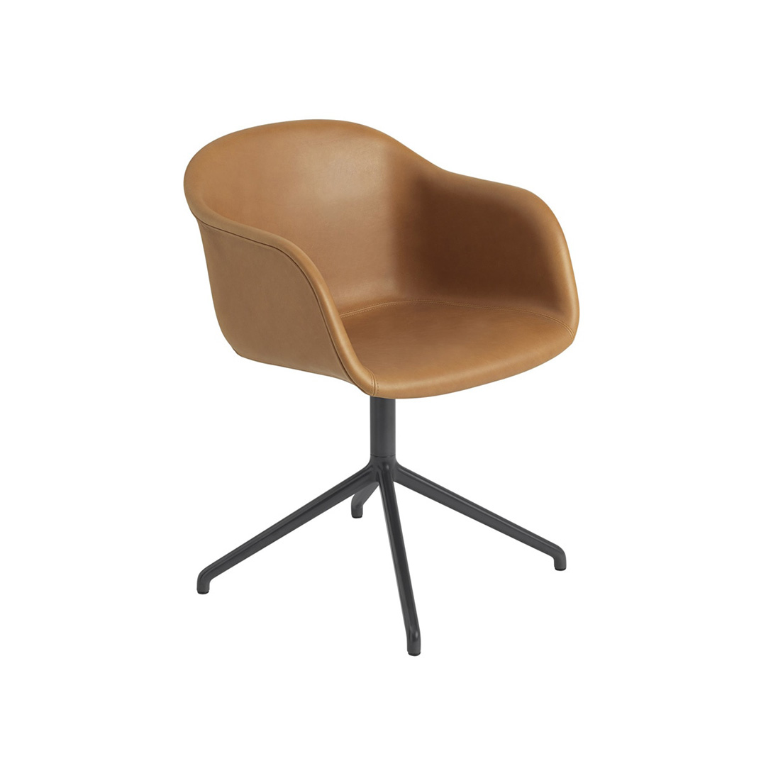 FIBER ARMCHAIR / SWIVEL BASE W.O. RETURN leather