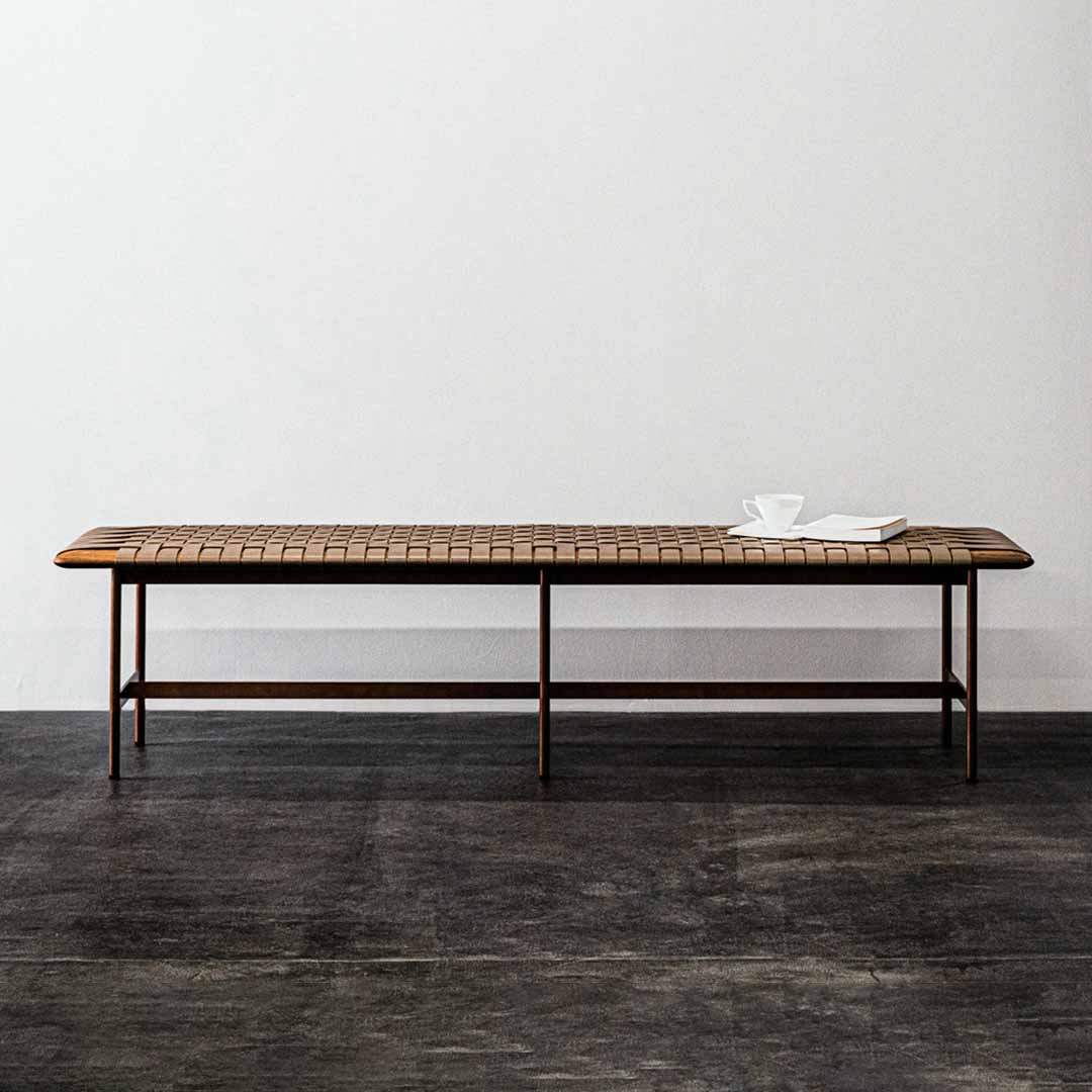 MT BENCH W1810(脚カラー:ウォールナット) TL-TG トープグレー