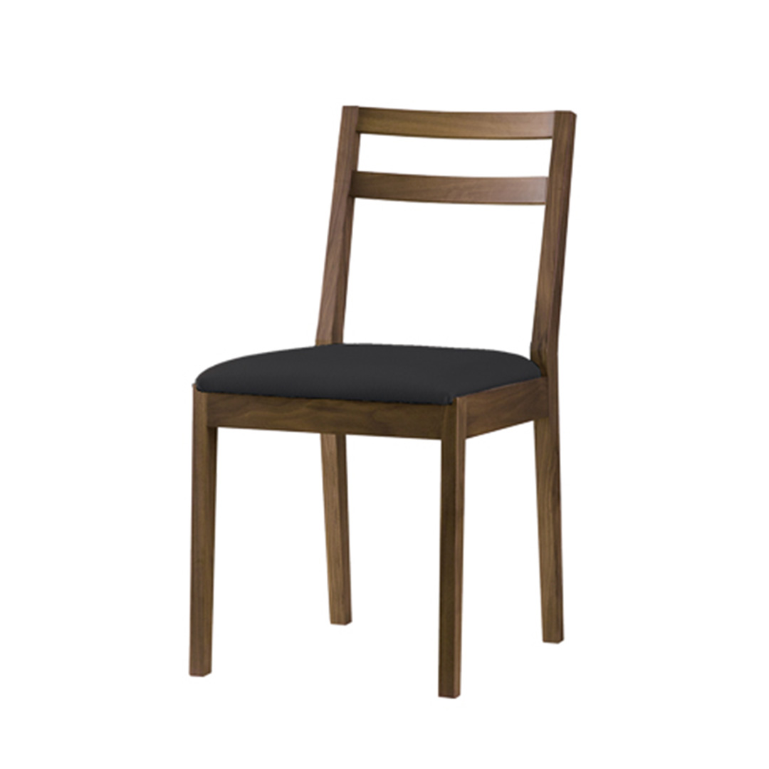 プレーンチェア ベトナム(脚カラー:ウォルナット) マットブラック