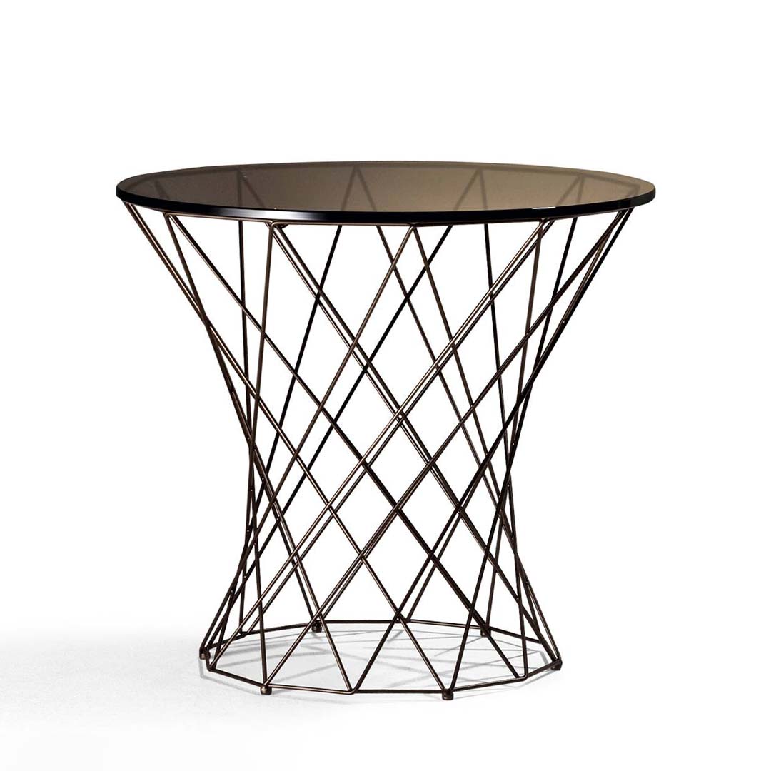 OOTA サイドテーブル(脚カラー:マットブロンズ) ブラック