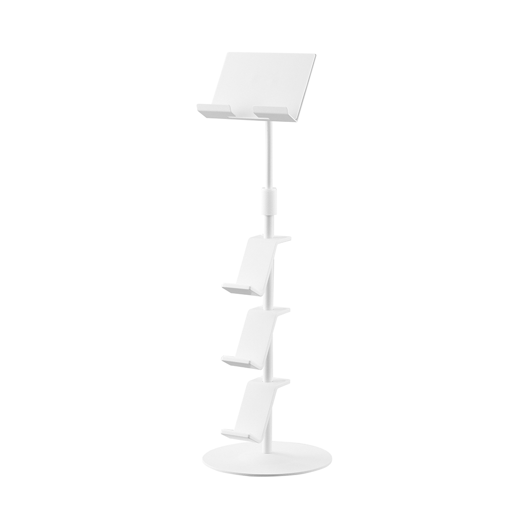 高さと角度が調節できるゲーム機器＆タブレットスタンド スマート ホワイト