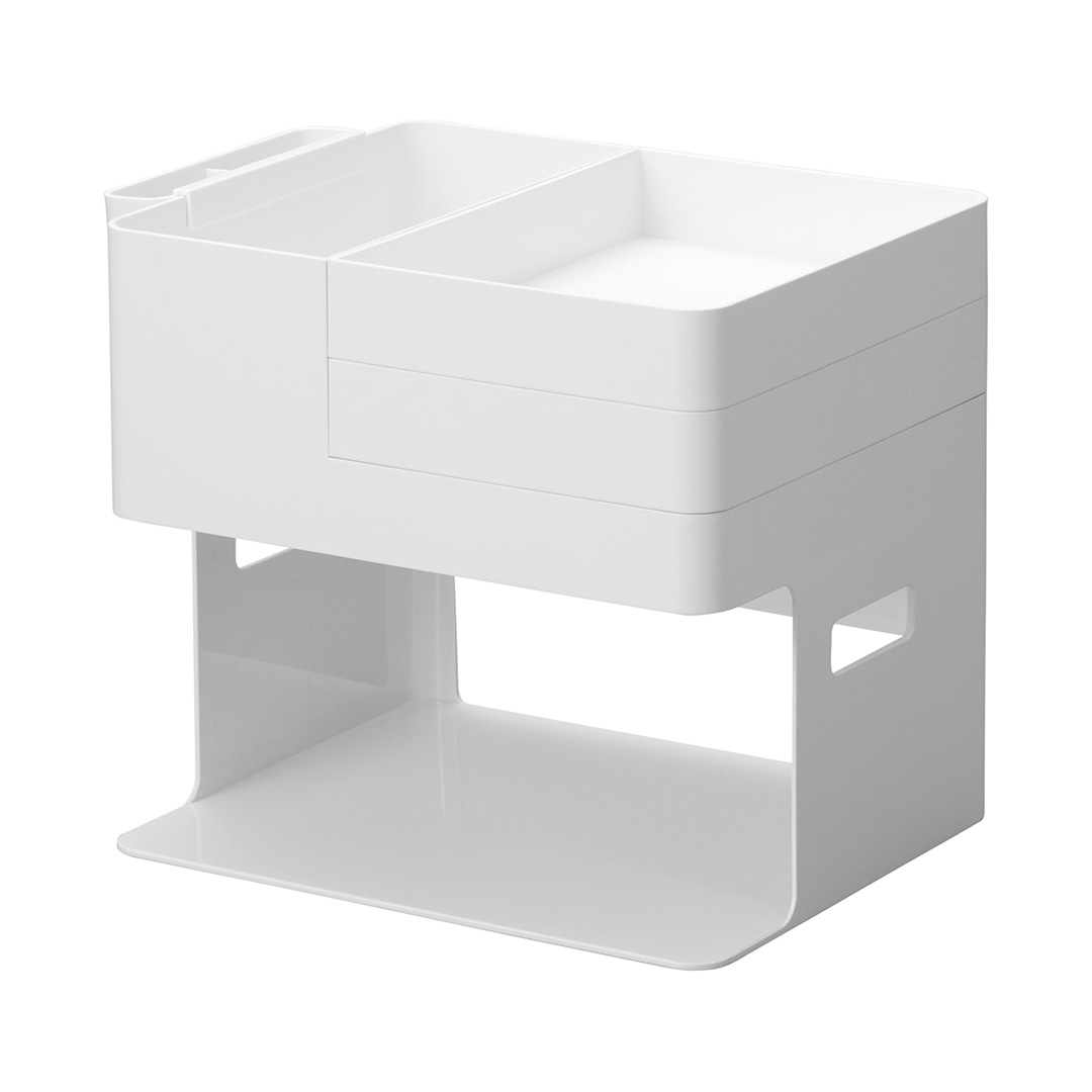 ネイルライト＆ジェルネイル用品収納ケース タワー ホワイト