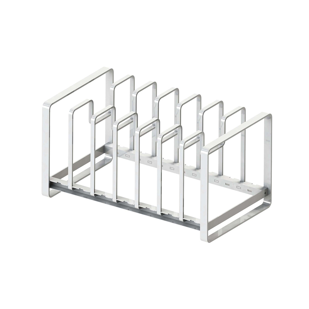 シンク下 フライパン＆鍋蓋スタンド タワー ホワイト