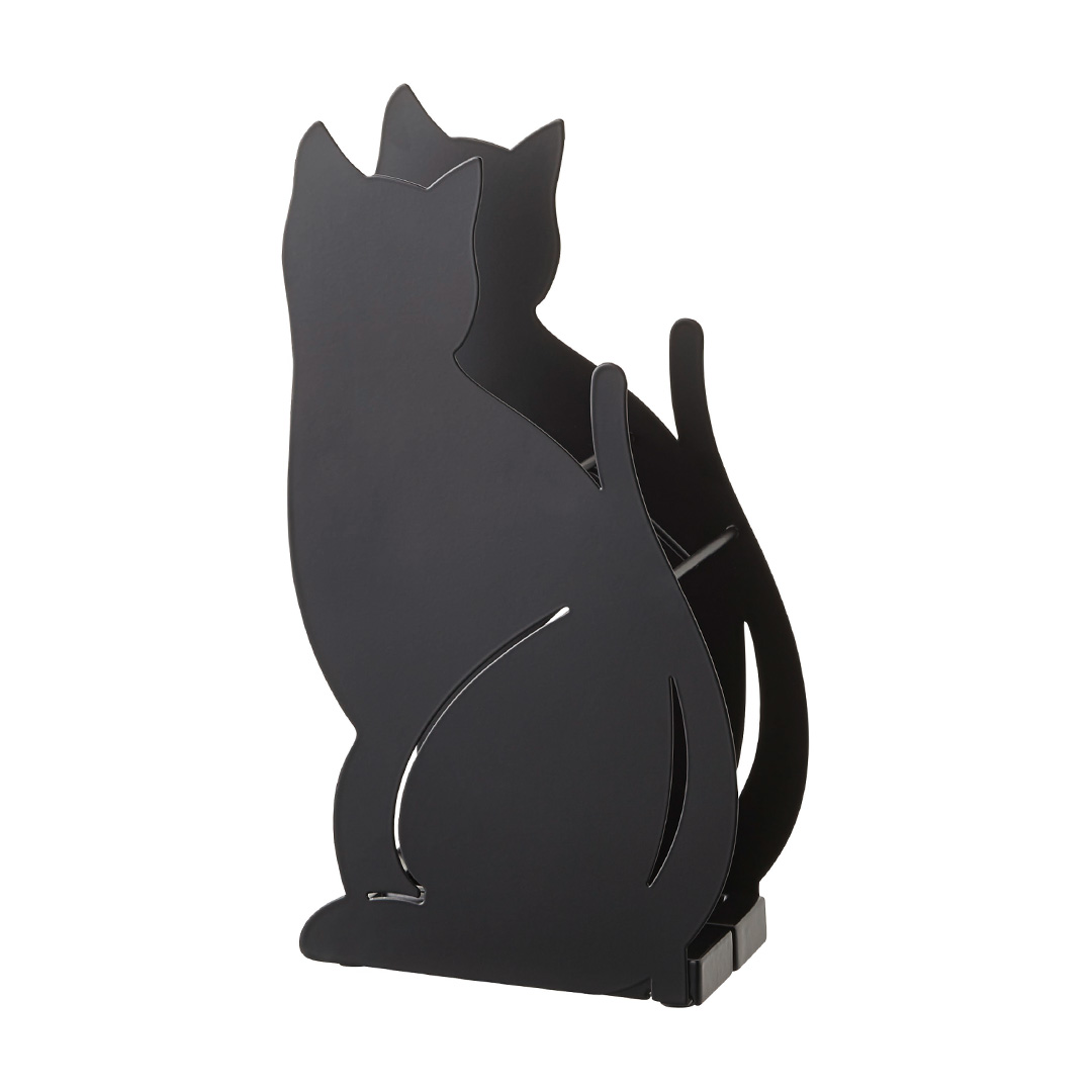 かさたて ネコ ブラック