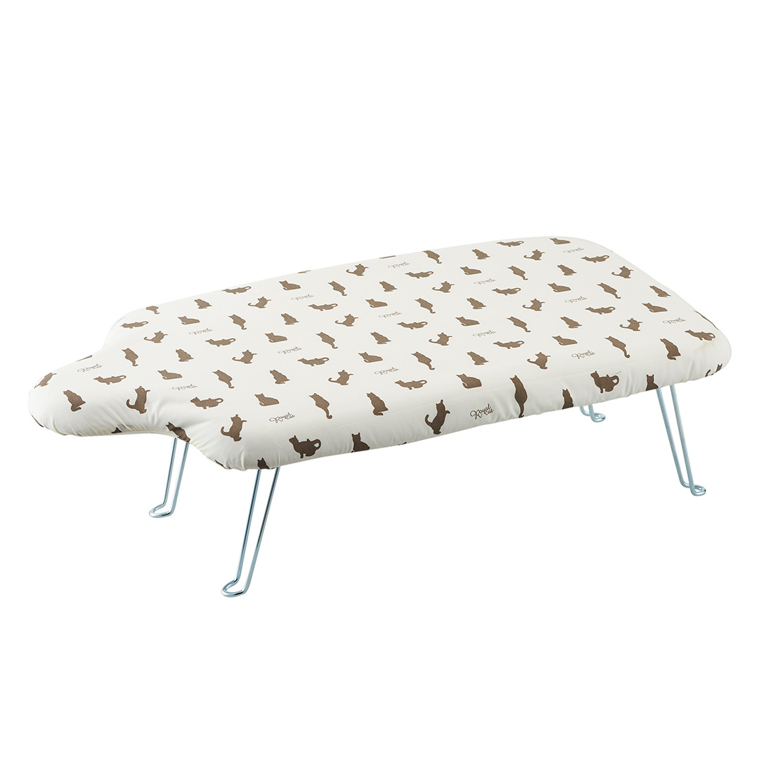 軽量人体型アイロン台 フック付き ネコプレス ホワイト