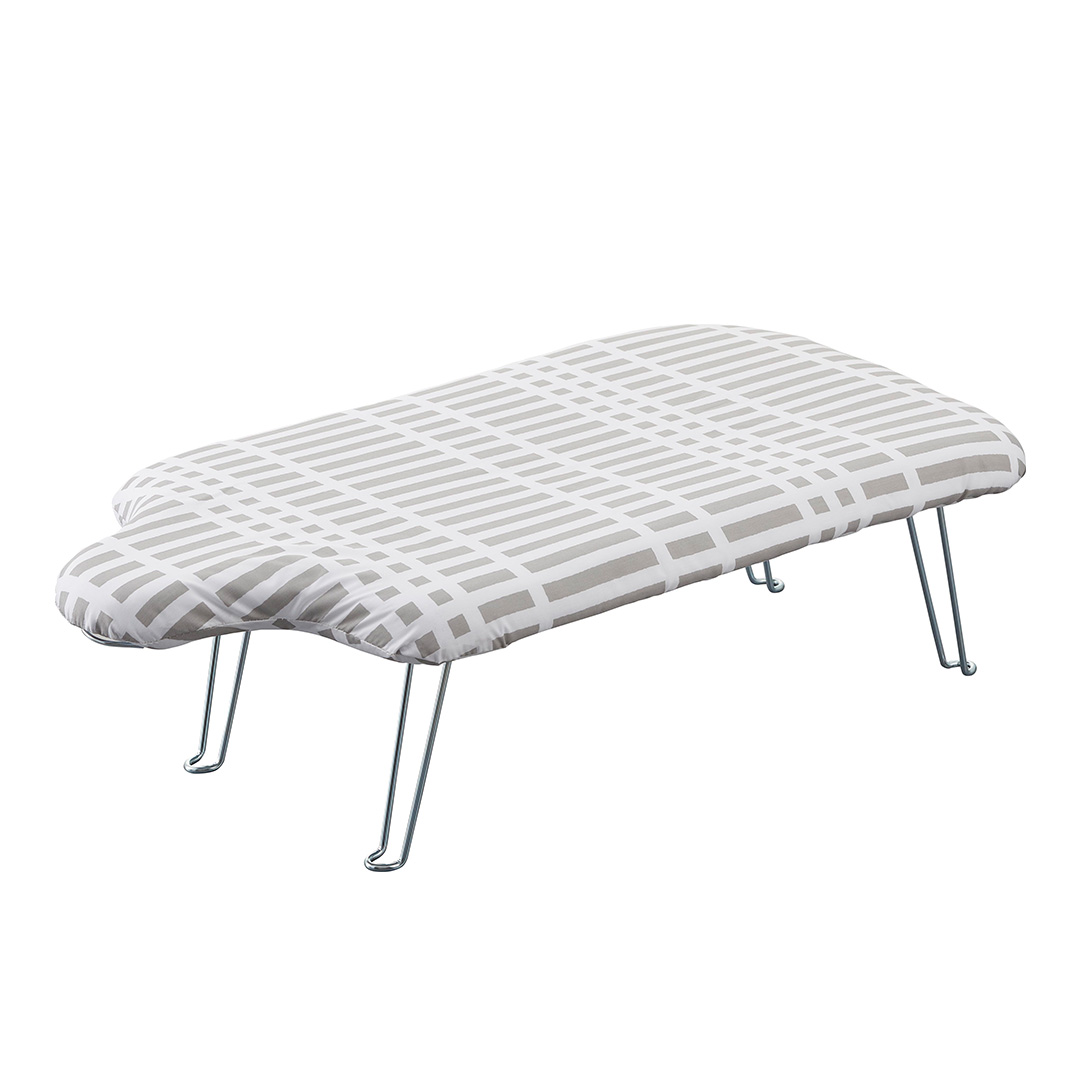 北欧風 暮らしの定番 軽量人体型アイロン台 チェックグレー