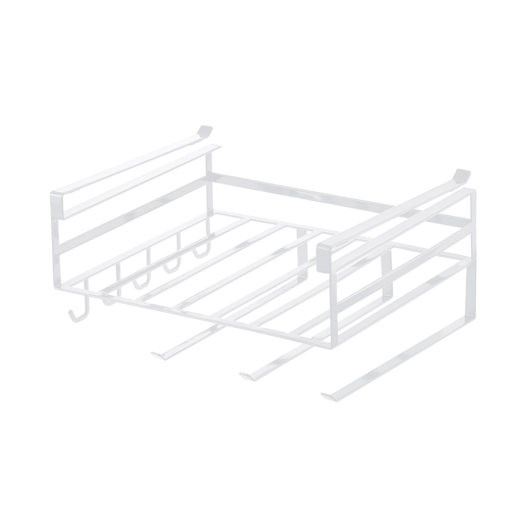 戸棚下多機能ラック タワー ホワイト
