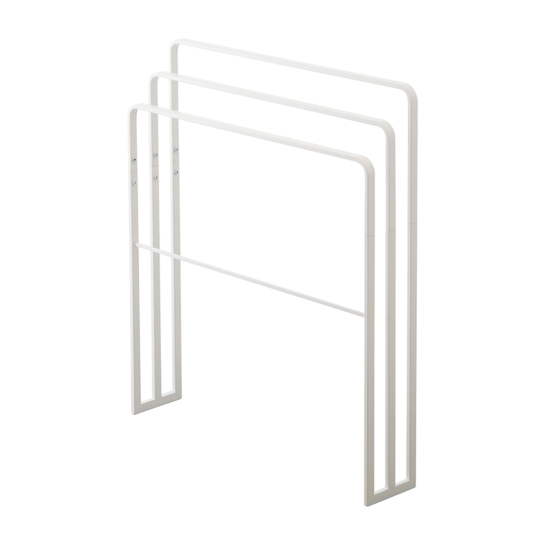 横から掛けられるバスタオルハンガー 3連 タワー ホワイト