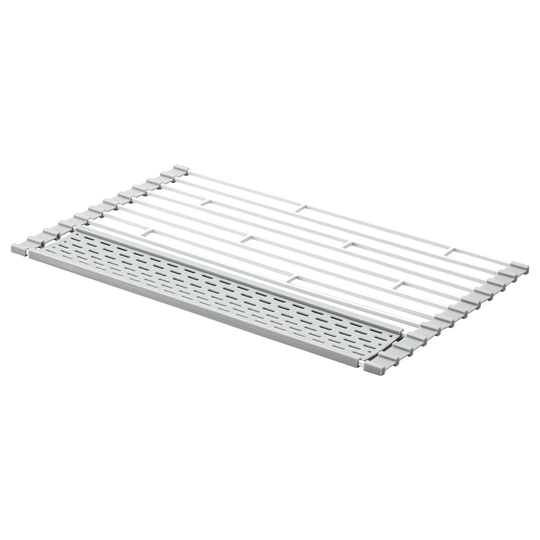 折り畳み水切り プレート シリコーントレー付き S ホワイト