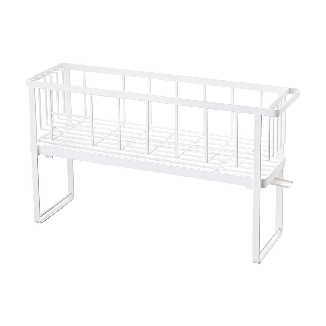 スリムスリーウェイ水切りワイヤーバスケット 2段 タワー ホワイト