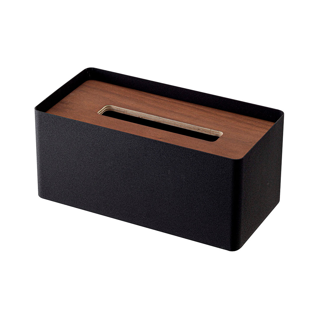 厚型対応蓋付きティッシュケース リン ブラウン