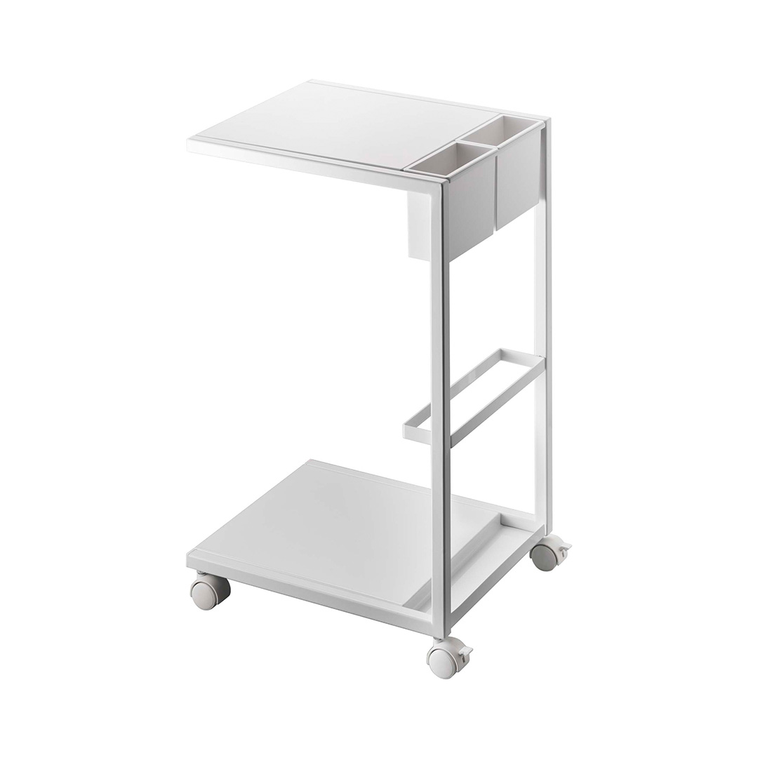 サイドテーブルワゴン タワー ホワイト