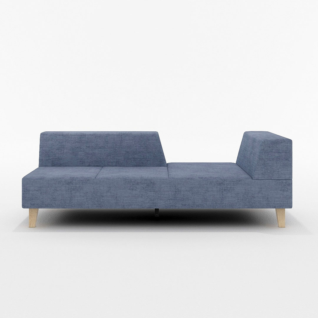 PIVO 2.5人掛け 左肘付(脚カラー:ナチュラル) GROUP4-HUブルーグレー