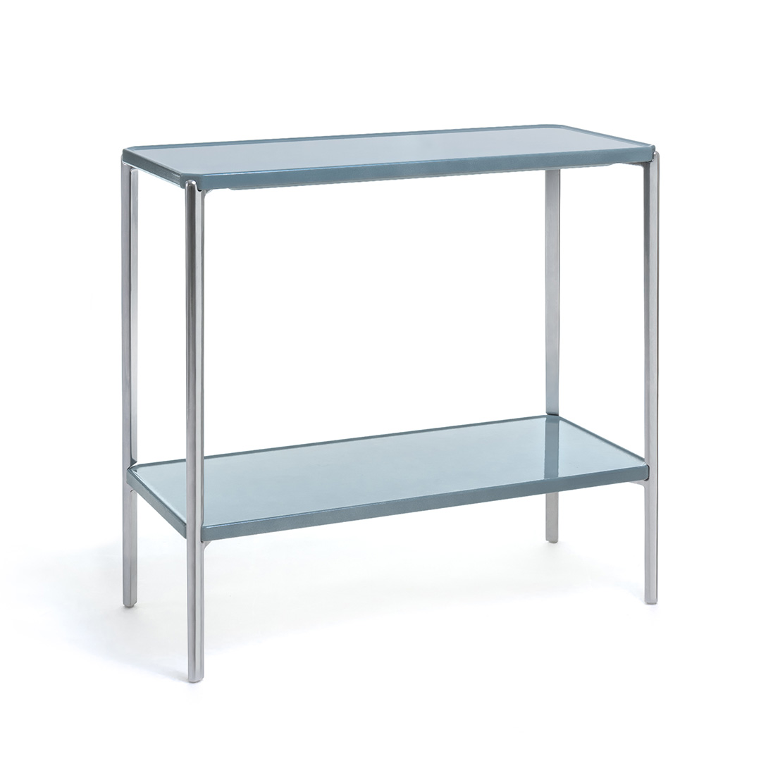 Tambour Concrete 長方形2段（脚カラー：ポリッシュ） ライトブルー