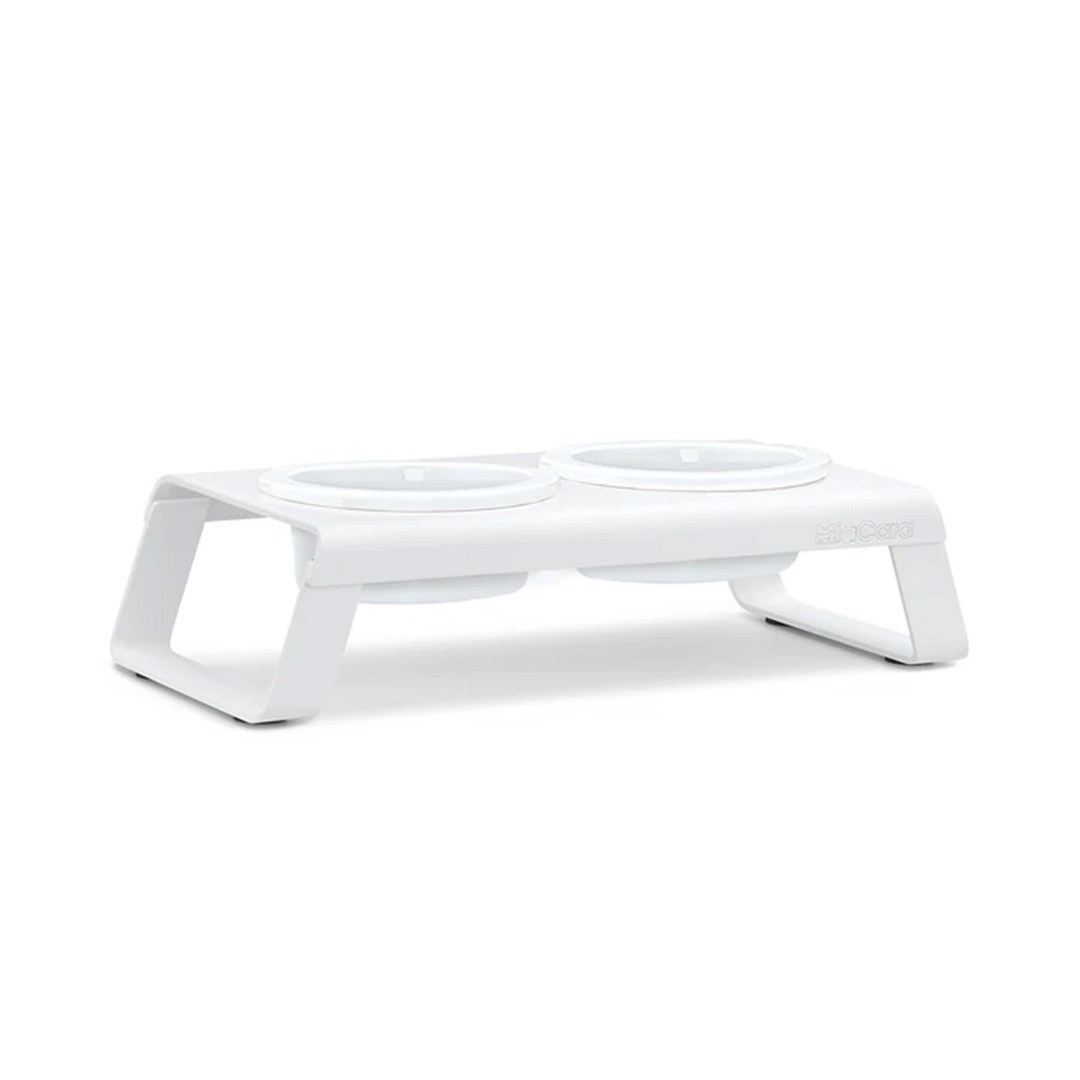 Desco Dog Feeder S White
