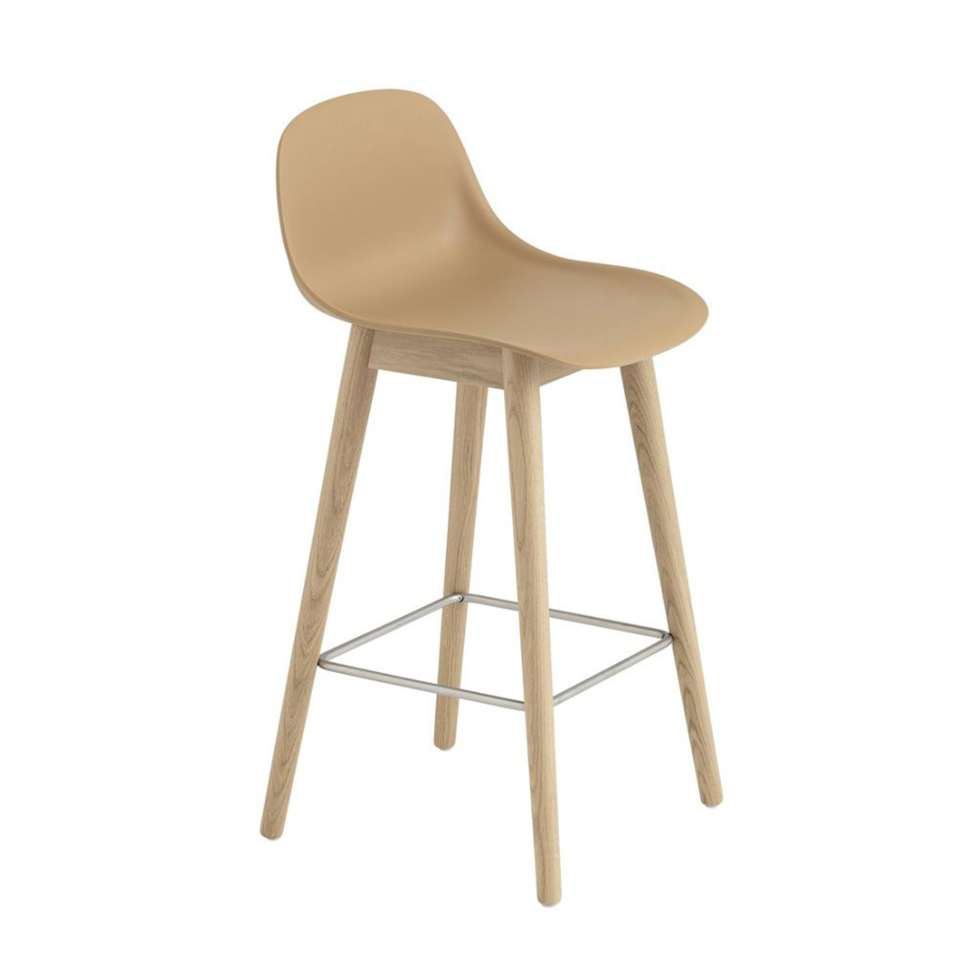 COUNTER STOOL BACKREST WITH BACKREST SH65 オークル