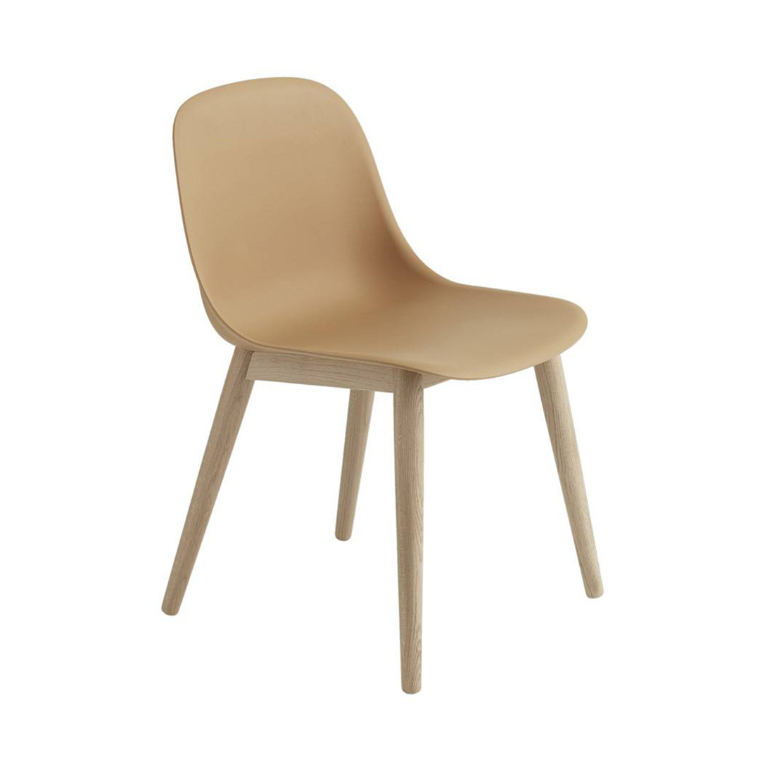 FIBER SIDE CHAIR / WOOD BASE オークル