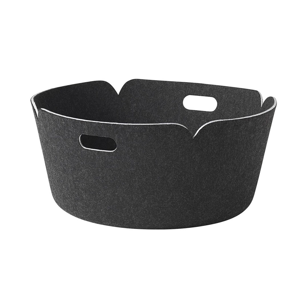 RESTORE ROUND BASKET ブラックメランジェ
