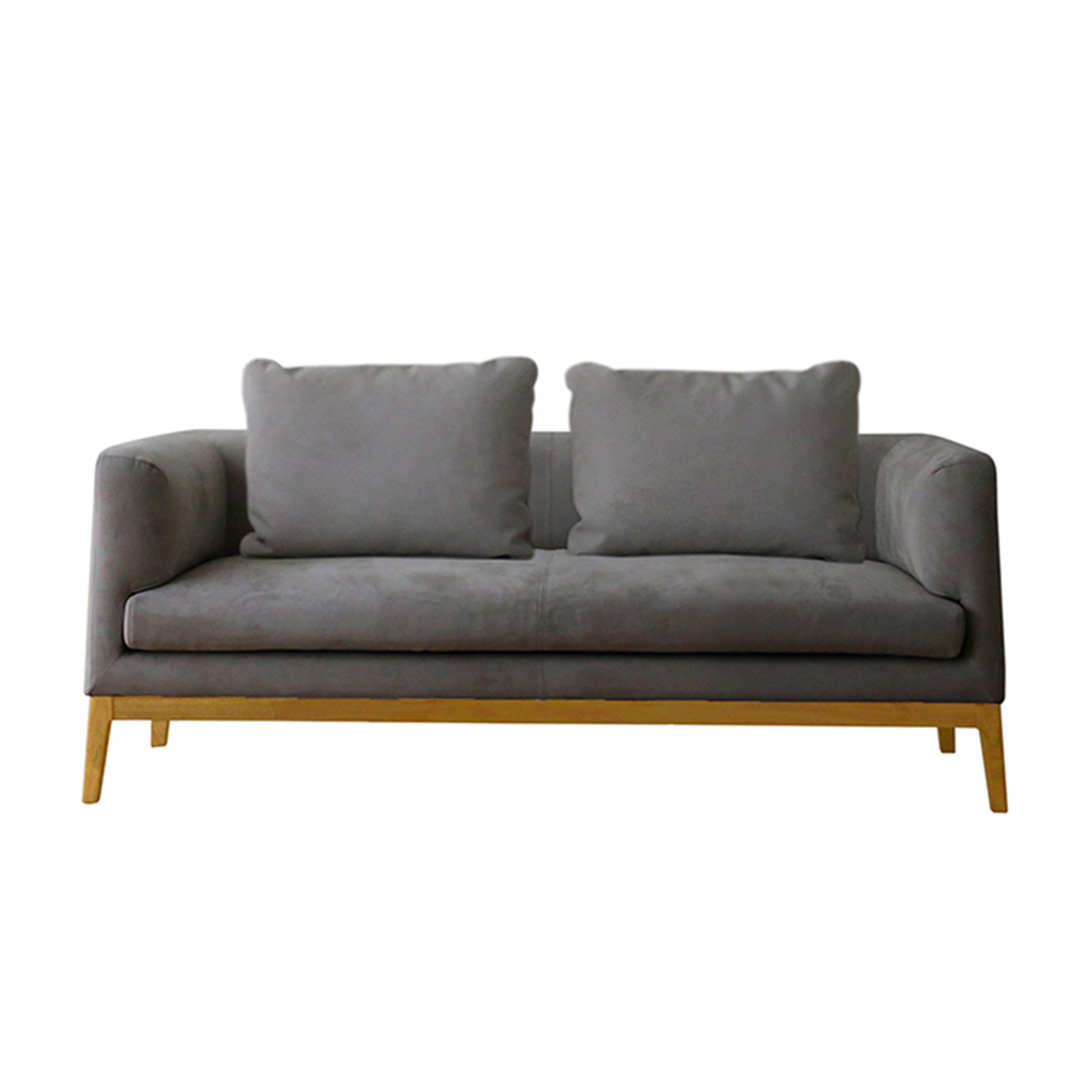 フラッチェソファ 2人掛け（脚カラー：ホワイトオーク） グレー
