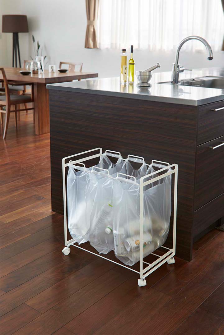 分別ダストワゴン タワー 3分別 ブラック